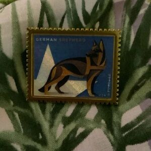German Shepard Forever Stamp Pin